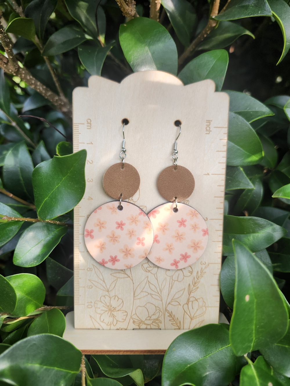 Handmade Boho Floral Drop Earrings